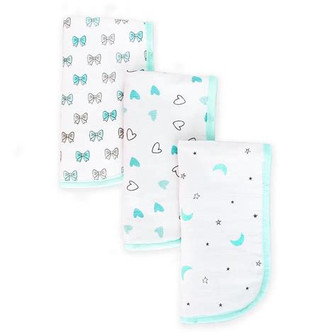 Blue Burp Cloth - Organic Cotton | The White Cradle