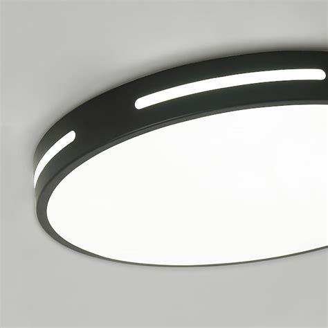 Aiwen 1-Light Black LED Flush Mount Light ENERGY STAR US-PZE-951-BL at ...