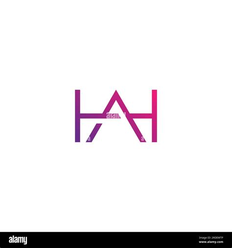 Création de logo et de symbole avec alphabet ah et lettres Banque d'images vectorielles - Alamy