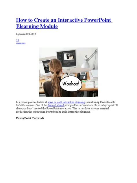 PowerPoint to Create eLearning 的图像结果