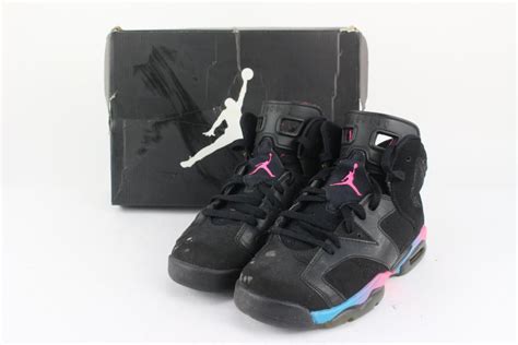 Nike 2012 Youth 5.5 US Flash Back Black x Pink Air Jordan VI 6 543390 ...