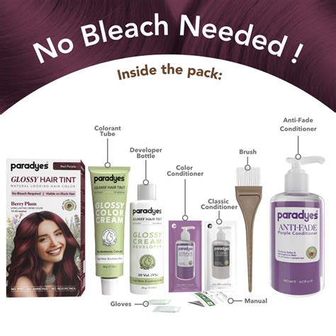 Buy Now Paradyes Berry Plum Hair Tint | No Bleach, Semi-Permanent Hair ...