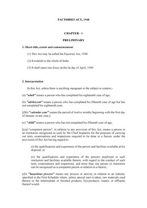Labour Laws - eqwrqre - LABOUR LAWS OF INDIA TABLE OF CONTENTS Part 1 ...