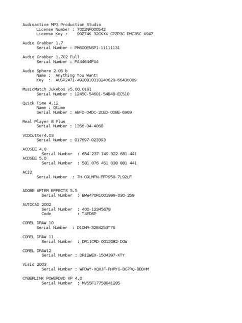Image result for Serial Numbers for Programs