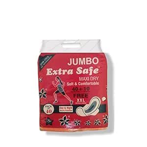 Buy Extra Safe Jumbo Maxi Sanitary Pads XXL 40+10 Free Pantylinears ...