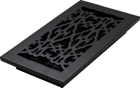 Decor Grates AC612-BLK Victorian Floor Register, 6 x 12, Cast Iron ...
