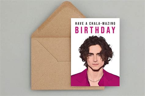 Timothee Chalamet Birthday Card - Etsy