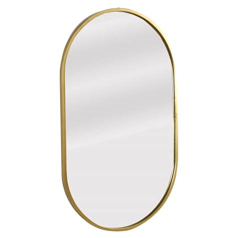 Gold Oval Wall Mirror, 24x38