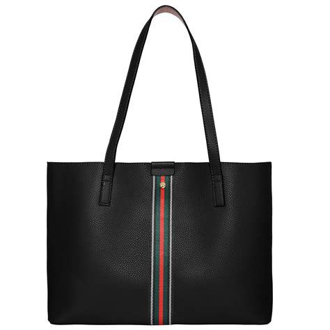 Buy Faux Leather Black Cambridge Tote Bag Online - Accessorize India