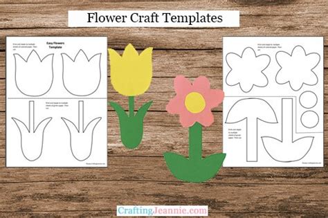 Flower Craft Printable (Free Flower Template) - Crafting Jeannie ...