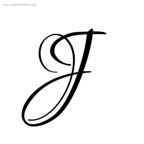The Letter J In Calligraphy