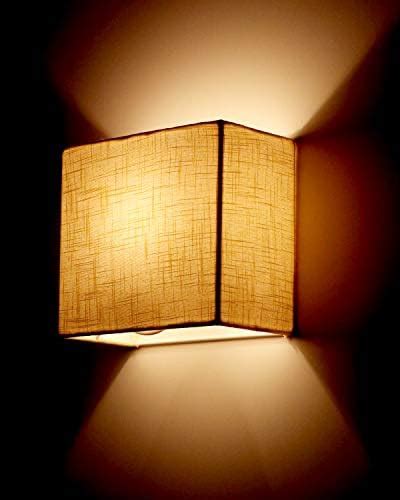 Mufasa Wall Mounted Lamp Lights Half Shade Bedside Fabric Lampshade ...