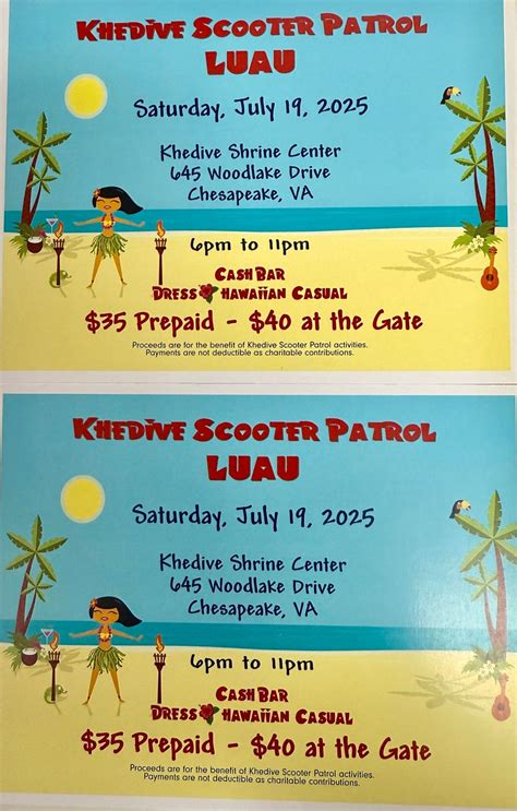 Khedive Scooter Patrol LUAU, Khedive Shrine Center, Chesapeake, 19 July ...
