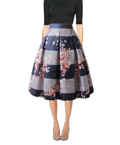 Floral High Waisted A-Line Skirt, US Sizes 0 - 12 | Cocktail skirts, A ...