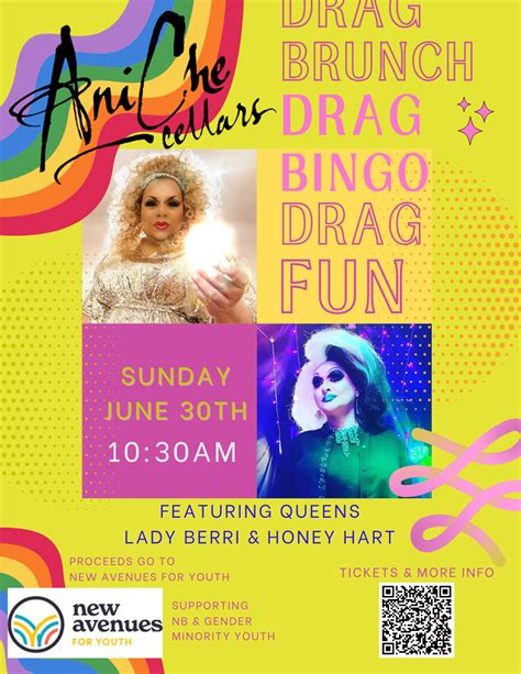 Drag Bingo Brunch at AniChe Cellars in Underwood, WA - Sunday, June 30 ...