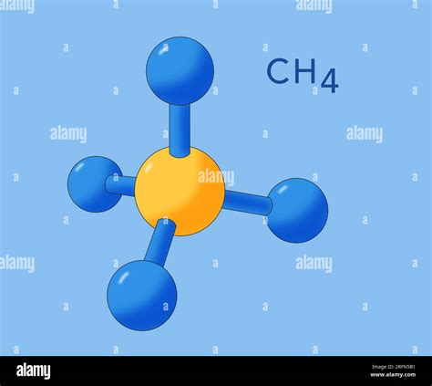Molecular Model of Methane, CH4, Illustration Stock Photo - Alamy