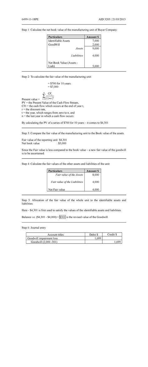 6499-11-18PE - 6499-11-18PE AID:3203 | 21/03/ Step 1: Calculate the net ...