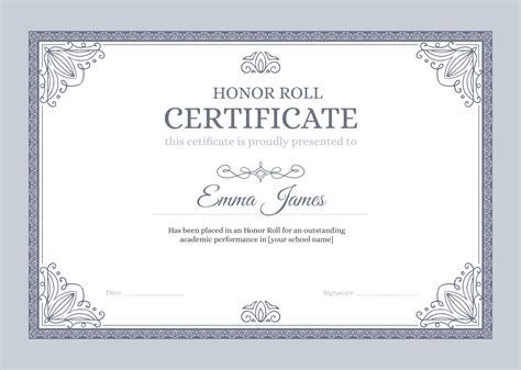 What Is Honor Roll Certificate? +7 Free Editable Templates | Sertifier