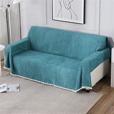 HOKIPO Chenille Sofa Cover Thick and Soft Pet Friendly Throw 4 Seater ...