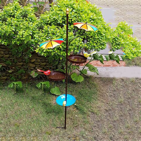 Buy Metal Umbrella Bird Feeder Stake Online — Wonderland Garden Arts ...