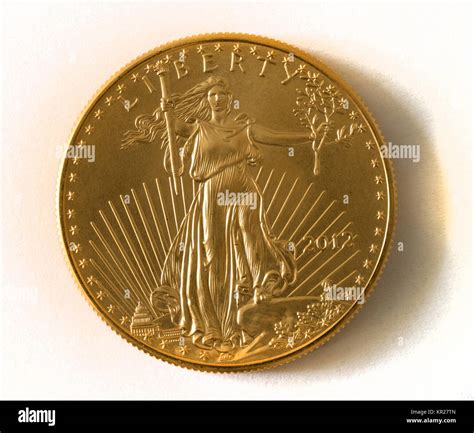 1 ounce, American Eagle, golden coin, 1 Unze, Goldmuenze Stock Photo ...