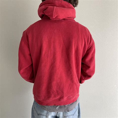 Billabong Men's Red Hoodie | Depop