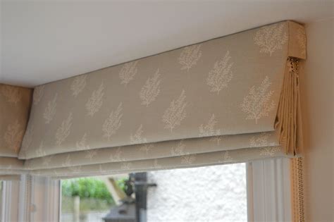 Roman Blinds in square bay window in Peony & Sage linen fabric Olivia ...