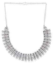 Priyaasi Designer Silver-Plated Necklace For Women and Girls : Amazon ...