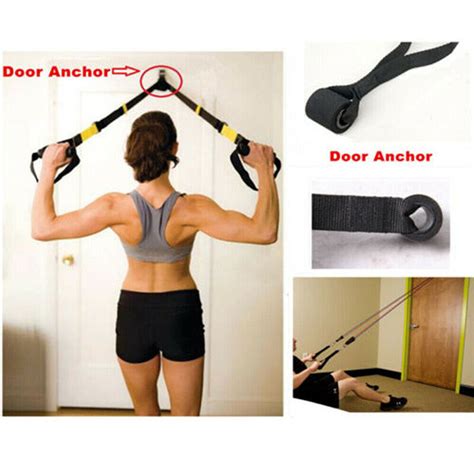 Buy Pilates Latex Tube Elastic Belt Resistance Bands Over Door Anchor ...