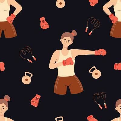Cartoon Boxing Pattern 的图像结果