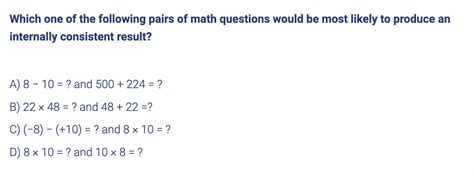Which one of the following pairs of math questions would be most likely ...