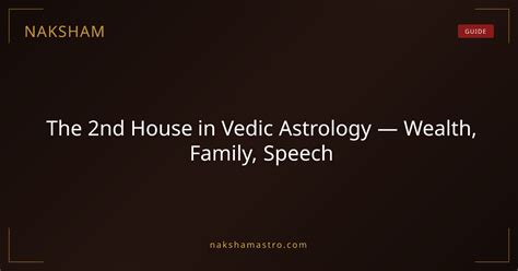The 2nd House in Vedic Astrology — Wealth, Family, Speech | Naksham
