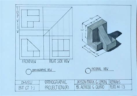 Isometric Drawing With Orthographic View
