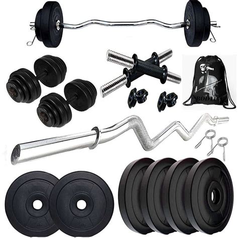 Bodyfit Home Gym Combo Set, Gym Equipment [8 kg-60 kg] – Sportswing.in