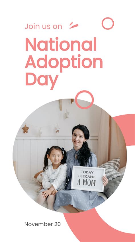 Free National Adoption Day Instagram Story Template to Edit Online