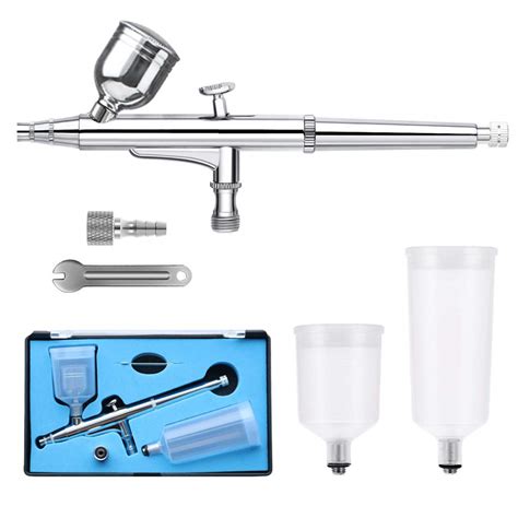 0.3mm Dual Action Airbrush Kit with Three Different Cups(6CC,20CC,40CC ...