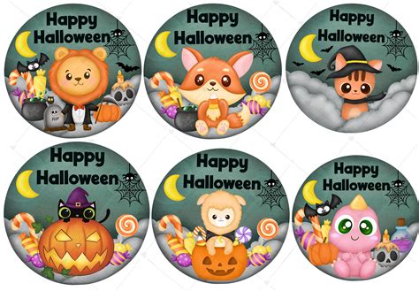 Happy Halloween Sticker Sublimation PNG Graphic by Miniart · Creative ...