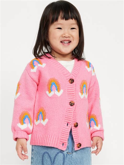 Printed Button-Front Cardigan Sweater for Toddler Girls | Old Navy