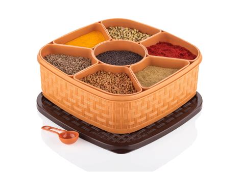 Buy UNIMITY Plastic Square Multipurpose Masala/Spice/Dry Fruit Box Set ...