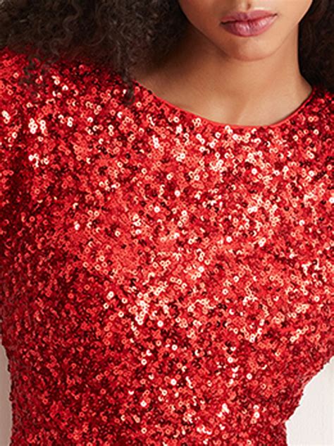 Red Sequin Mini Dress