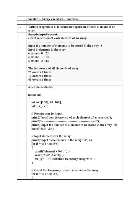 Array Questions in C Programming 的图像结果
