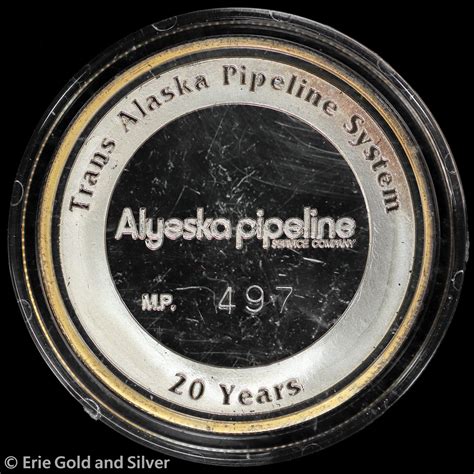 Erie Gold And Silver | 1997 Alyeska Pipeline 1 oz Silver w/ 24 Karat ...