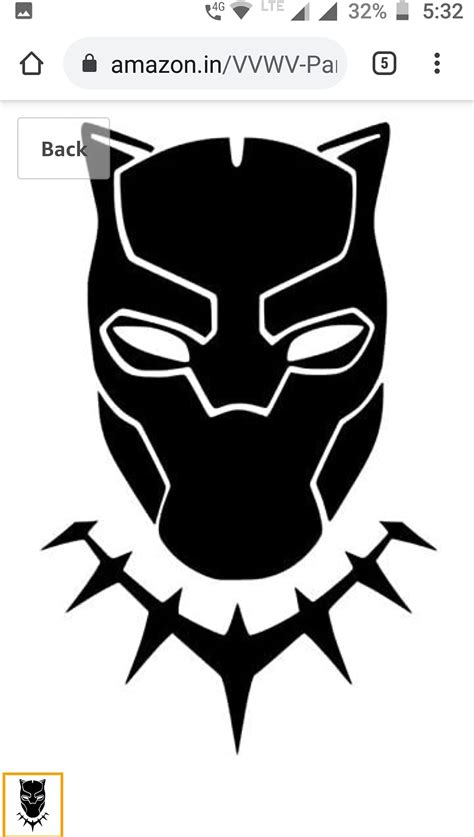 DVA Black Panther Sticker Water Proof Colour Black for All Bike car and ...
