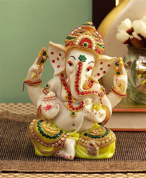 Buy TIED RIBBONS Decorative Ganesha Idol Statue Showpiece Figurine ...