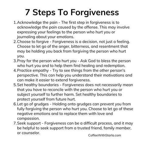 Steps To Forgiveness