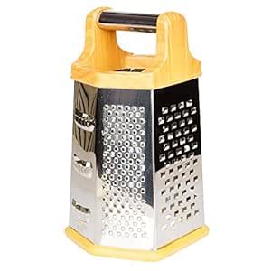 Cheese Grater and Lemon Zester - 6-Sided Stainless Steel Box Grater ...