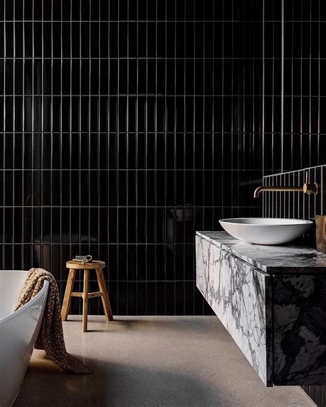 Black Bathroom Tile Ideas - 15 ways to make a statement with black ...