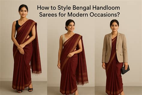 How to Style Bengal Handloom Sarees for Modern Occasions? – The Bengal ...