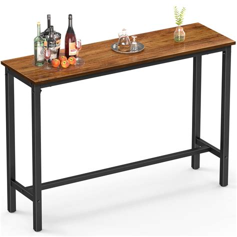 Buy Mr IRONSTONE Bar Table, 47" Pub High Top Table Rectangular Bar ...