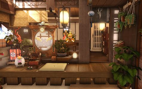 【FF14装修】日式和风S房，水上茶屋+传统和室+窗台简单造景